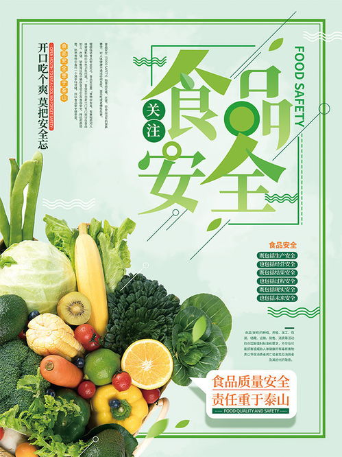 關(guān)注食品安全簡約海報